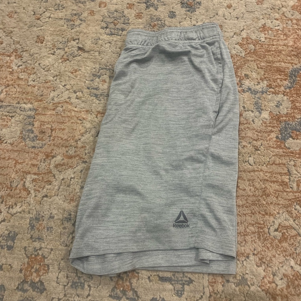 Men’s large grey Reebok’s athletic shorts in very good condition